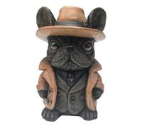 Bulldog Gentleman Statue en résine de Haute qualité - Sculpture décorative de Table élégante pour la Maison, le Bureau et le Jardin | Ornement artistique pour Les Amoureux Des Chiens | Intimidateurs