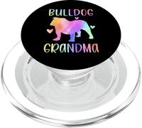 Bulldog Grandma English Bulldog Nana Rainbow Acuarela PopSockets PopGrip para MagSafe