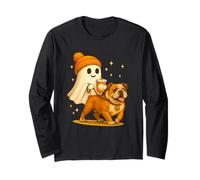 Bulldog Halloween Ghost Walking Bulldog Dog Manga Larga
