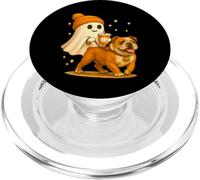 Bulldog Halloween Ghost Walking Bulldog Dog PopSockets PopGrip para MagSafe