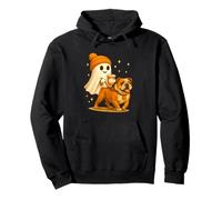 Bulldog Halloween Ghost Walking Bulldog Dog Sudadera con Capucha