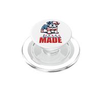 Bulldog Hecho en Estados Unidos - Día de la Independencia Patriótico USA Dog PopSockets PopGrip para MagSafe