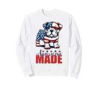 Bulldog Hecho en Estados Unidos - Día de la Independencia Patriótico USA Dog Sudadera