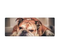 Bulldog inglés,Alfombrilla de ratón Grande para Escritorio, Teclado de Ordenador, Base de Goma Antideslizante, 30 x 80 cm