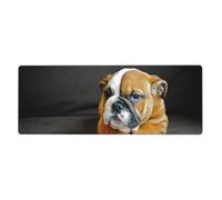 Bulldog inglés arrodillado,Alfombrilla de ratón Grande para Escritorio, Teclado de Ordenador, Base de Goma Antideslizante, 30 x 80 cm