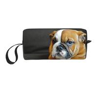 Bulldog Inglés arrodillado, Bolsa de Maquillaje Bolsa de cosméticos Bolsa de artículos de tocador de Viaje portátil Bolsa de Maquillaje