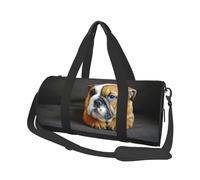 Bulldog Inglés arrodillado, Bolsa de Viaje de Gran Capacidad, Bolso Redondo, Bolsa de Viaje Deportiva, Bolsa de Mano, Bolsa de Fitness