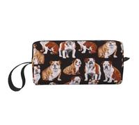 Bulldog inglés, Bolsa de Maquillaje Bolsa de cosméticos Bolsa de artículos de tocador de Viaje portátil Bolsa de Maquillaje