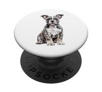 Bulldog Inglés Cachorro Bosquejo Dibujo Arte per PopSockets PopGrip Adhesivo