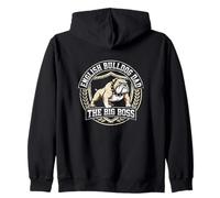 Bulldog Inglés Dad The Big Boss Dog Lover Pet Parent Sudadera con Capucha