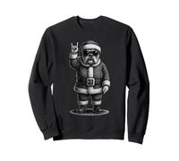 Bulldog Inglés Música Rock Navidad Amante de los Sudadera