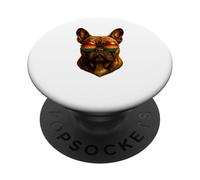 Bulldog inglés Realista con Actitud Divertido Arte Amante de los Perros PopSockets PopGrip Adhesivo