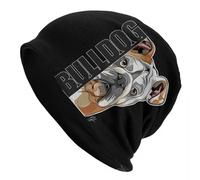 Bulldog inglés Skullies de Perro Gorros Sombreros cálidos de otoño Invierno para Exteriores Gorros de Tejido para Hombres, Mujeres Adultos