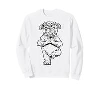 Bulldog Inglés Yoga Cachorro Perros Divertidos Árbol Pose Vrikshasana Sudadera