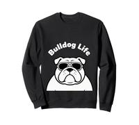 Bulldog Life Cool Gafas de Sol con Texto Curvado para Perro Sudadera