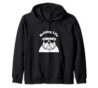 Bulldog Life Cool Gafas de Sol con Texto Curvado para Perro Sudadera con Capucha