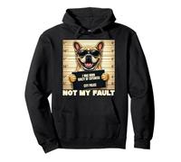 Bulldog Mugshot Nacido Culpable de ternura No es mi Culpa Sudadera con Capucha