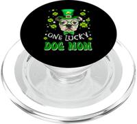Bulldog One Lucky Dog Mom Funny Dogs Lover St Patrick's Day PopSockets PopGrip para MagSafe
