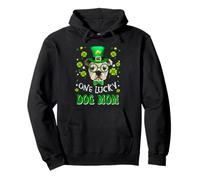 Bulldog One Lucky Dog Mom Funny Dogs Lover St Patrick's Day Sudadera con Capucha