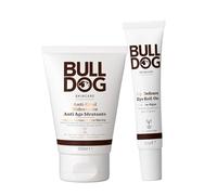 Bulldog Pack Duo Cuidado Facial Anti-Edad: Crema Hidratante 100 ml + Roll On Contorno de Ojos 15 ml - Ingredientes Naturales, Sin Parabenos, Efecto Antiaging para Hombres con Piel Madura