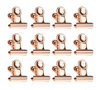Bulldog Papel Clips, 50 Pcs Bulldog Binder Clips, 22mm Oro Rosa Metal Bisagra Clip para Fotos, Cocina Casera, Suministros de Oficina (Oro rosa)