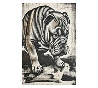 Bulldog Puzzle 1000 Piezas Obra De Arte 3D Realista Rompecabezas para Hombres Y Mujeres Desafío Intelectual Estera Portátil DIY Moderno 1000 PCS