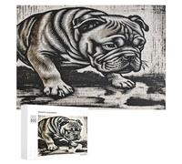 Bulldog Puzzle 300 Piezas Educativo 3D Familiar Juego Intelectual para Niños A 12 Años Y Adultos Rompecabezas DIY Creativo Aliviar Estrés 300 PCS