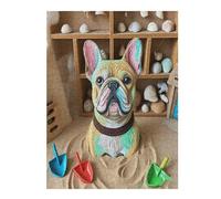 Bulldog Puzzle 500 Piezas Obra De Arte 3D Realista Rompecabezas para Hombres Y Mujeres Desafío Intelectual Estera Portátil DIY Moderno 500 PCS