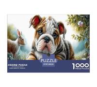 Bulldog Puzzle Imposible,desafío for Adults Jardín de Cuento de Hadas 1000 Piezas Obra De Arte De Juego De para Adultos Y Niños 38x26cm/1000pcs