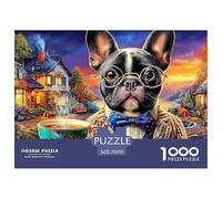 Bulldog Puzzle para Adultos Un Imposible Rompecabezas De Alta Definición - El Regalo Original Y Sorprendente para Esta Navidad, Recomendado Desde 14 Años 70x50cm/1000pcs