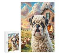Bulldog Puzzles 1000 Piezas Decoración Hogar 3D Obra De Arte Rompecabezas Impossible para Adultos Y Niños A 12 Años DIY Moderno Aliviar 1000 PCS