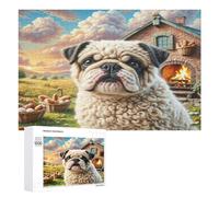 Bulldog Puzzles 1000 Piezas Maquetas Educativas Construir 3D Rompecabezas para Familia DIY Moderno Desafío Intelectual Aliviar Estrés 1000 PCS