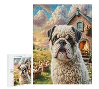 Bulldog Puzzles 500 Piezas DIY Moderno Rompecabezas Colorido para Familia Aliviar Estrés Juguete Educativo 3D Maquetas Construir 500 PCS