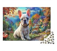 Bulldog Rompecabezas 1000 Piezas Hamlet Vibrante Coloridos Ilustrados Juego Difícil Adultos Familia DIY Regalo Familiar Navidad 38x26cm/1000pcs