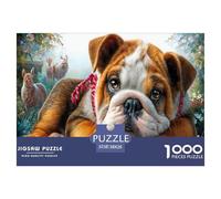 Bulldog Rompecabezas Imposible,desafío para Adultos Jardín de Cuento de Hadas 1000 Piezas Obra De Arte De Juego De para Adultos, Regalos A Partir De 14 Años 38x26cm/1000pcs