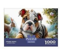 Bulldog Rompecabezas Imposible,desafío para Adultos Jardín de Cuento de Hadas Entretenimiento Creativo 1000 Piezas Obra De Arte De Juego De para Adultos, Regalos A Partir De 14 Años 70x50cm/1000pcs