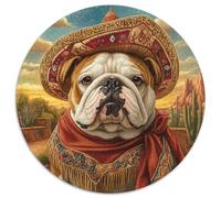 Bulldog Rompecabezas Redondo 1000p Adultos-Niños HaustiEn cambiond Circular Puzzle Niños: Infantil Imposible 3D CKunstón Juego Familiar 1000pcs (67.5x67.5cm)