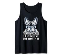 Bulldogs franceses Caro pero vale la pena raza perro Rescate mascota Camiseta sin Mangas