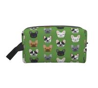 Bulldogs Franceses Frenchie Lindo Perro Perros Perro Perro, Bolsa de Maquillaje Bolsa de cosméticos Bolsa de artículos de tocador de Viaje portátil Organizador de Bolsa de Maquillaje