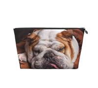 Bulldogs Ingleses Bozal Mascotas Perros Durmiendo, Bolsa de artículos de tocador Bolsa de Maquillaje Bolsa de cosméticos Bolsa de artículos de tocador de Viaje portátil