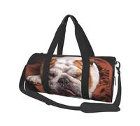 Bulldogs Ingleses Bozal Mascotas Perros Durmiendo, Bolsa de Viaje de Gran Capacidad, Bolso Redondo, Bolsa de Viaje Deportiva, Bolsa de Mano, Bolsa de Fitness