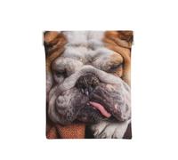 Bulldogs Ingleses Bozal Mascotas Perros Durmiendo, Squeeze Top Wallet Bolsa de Almacenamiento para Mujer Monedero pequeño Bolsa de Cambio