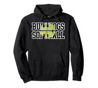 Bulldogs Softbol Mamá Bulldog Orgullo Escuela Espíritu Softbol Sudadera con Capucha