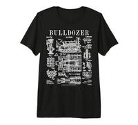 Bulldozer Driver Operador de Equipos Pesados Patente Vintage Camiseta Premium