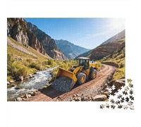 Bulldozer Puzzle 1000 Piezass Material Reciclable Material Construction Site Puzzles for Adultos Divertido Regalo & Activity for Home Excelente Idea de Regalo for Hombres 38x26cm/1000pcs