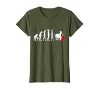 Bullero Evolution Tauro español Camiseta, Mujer, Verde Oliva, L