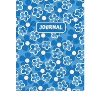 Bullet Dotted Journal: A 200-Page Dot Grid Notebook with Quotes & Prompts for Reflection, Healing, and Goal-Setting 8.5” x 11” | Glossy Hardcover | Blue Floral Design