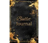 Bullet journal: Agenda non daté | Pré rempli | Organisez votre année avec élégance et créativité | 12 mois | Noir et or