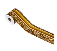 Bulletin Board Border Roll - Gold Adhesive Cardboard Border Trim For Bulletin Boards Home School Classroom | Coated Paper With Easy Stick Design, Decorative Frame For Blackboard