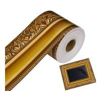 Bulletin Board Border Roll - Gold Adhesive Cardboard | Classroom Bulletin Board Borders For Blackboard & Whiteboard, Ideal for Home, School, Classroom Use By Students, Teachers, Teens & Adults